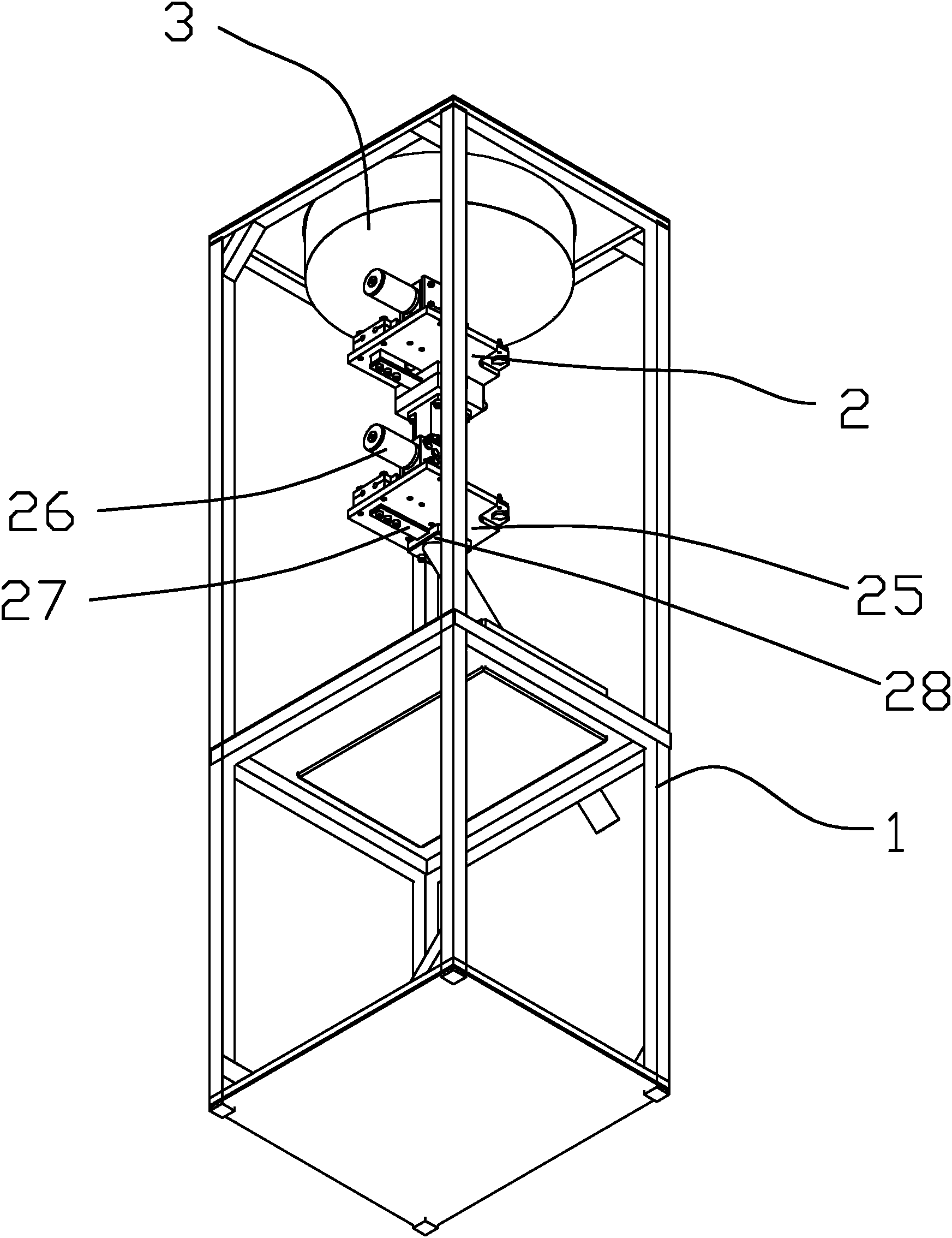 Steel ball racking machine