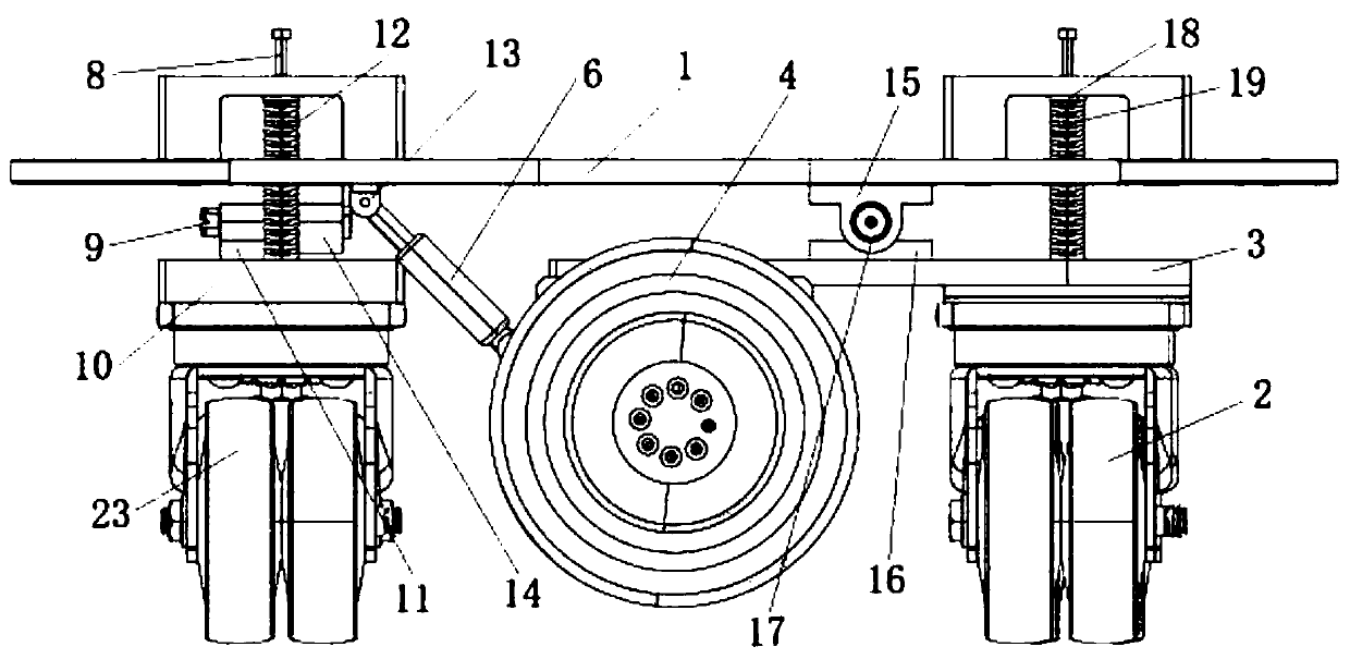 Universal indoor suspension chassis suitable for various pavements