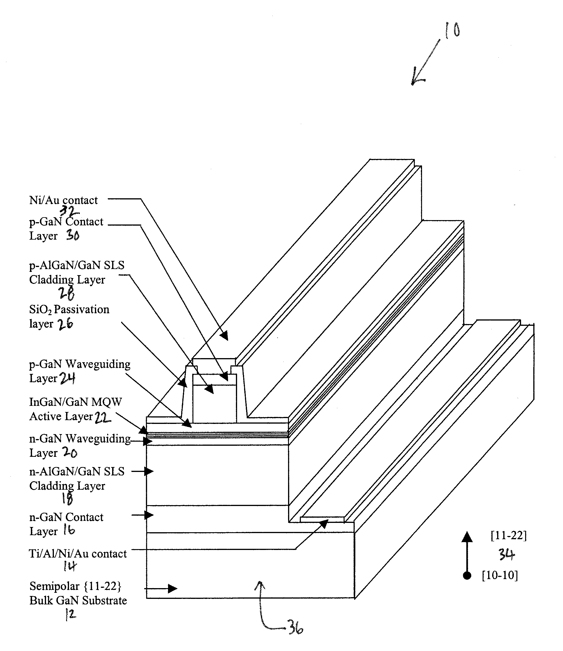 CLEAVED FACET (Ga,Al,In)N EDGE-EMITTING LASER DIODES GROWN ON SEMIPOLAR BULK GALLIUM NITRIDE SUBSTRATES