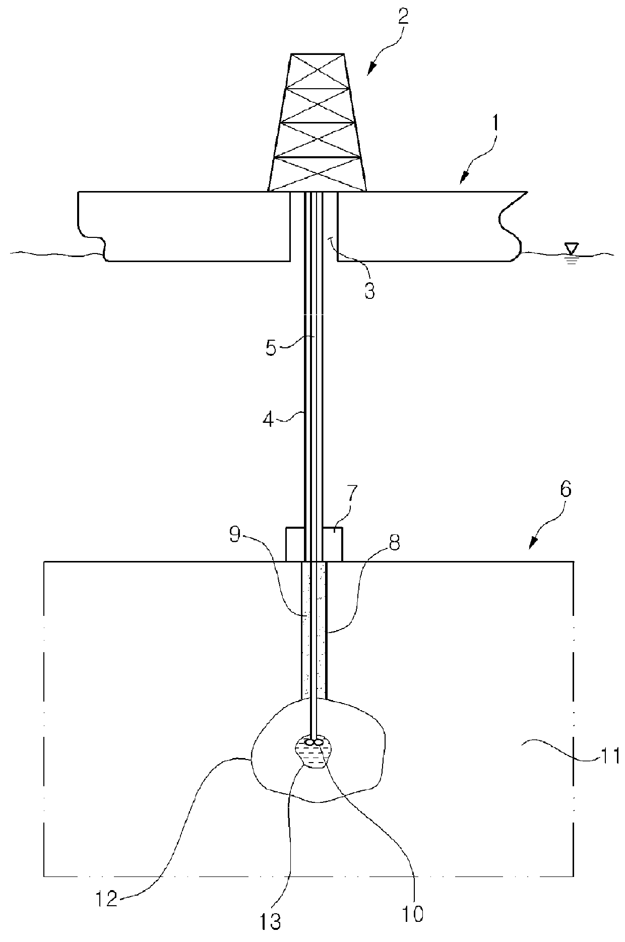 Polar vessel having a derrick