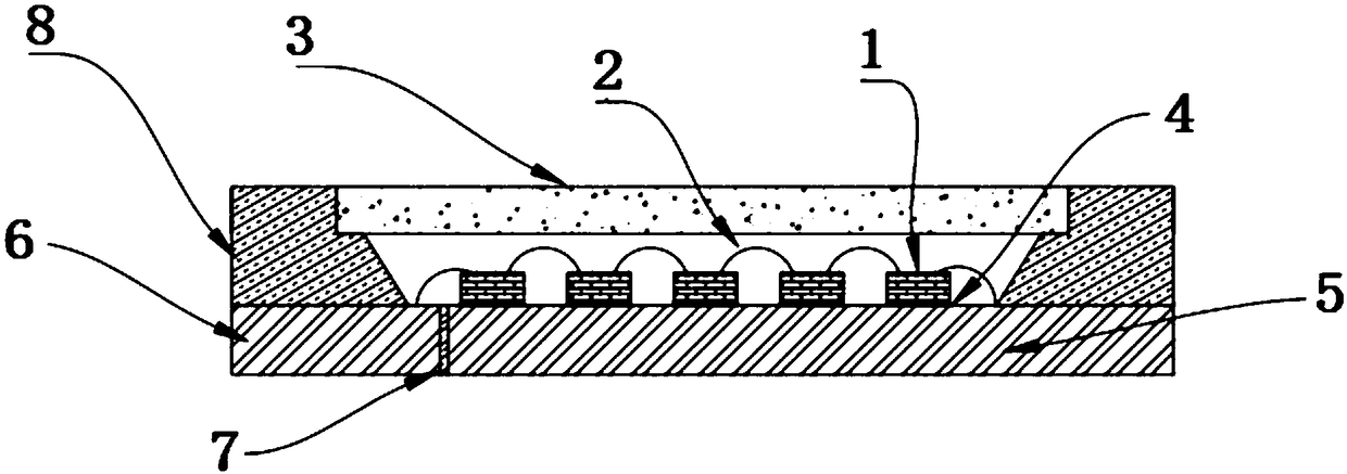 Crystal light-emitting SMD LED lamp bead and preparation method thereof