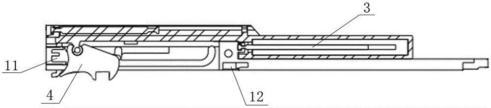 Bearing buffering bottom mounting sliding rail