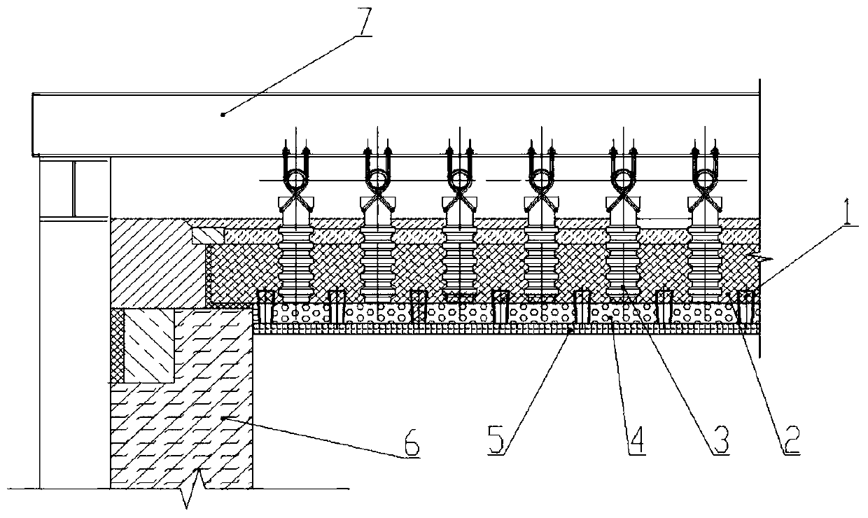 Embedded installation method for heating furnace top energy-saving thermal radiation body