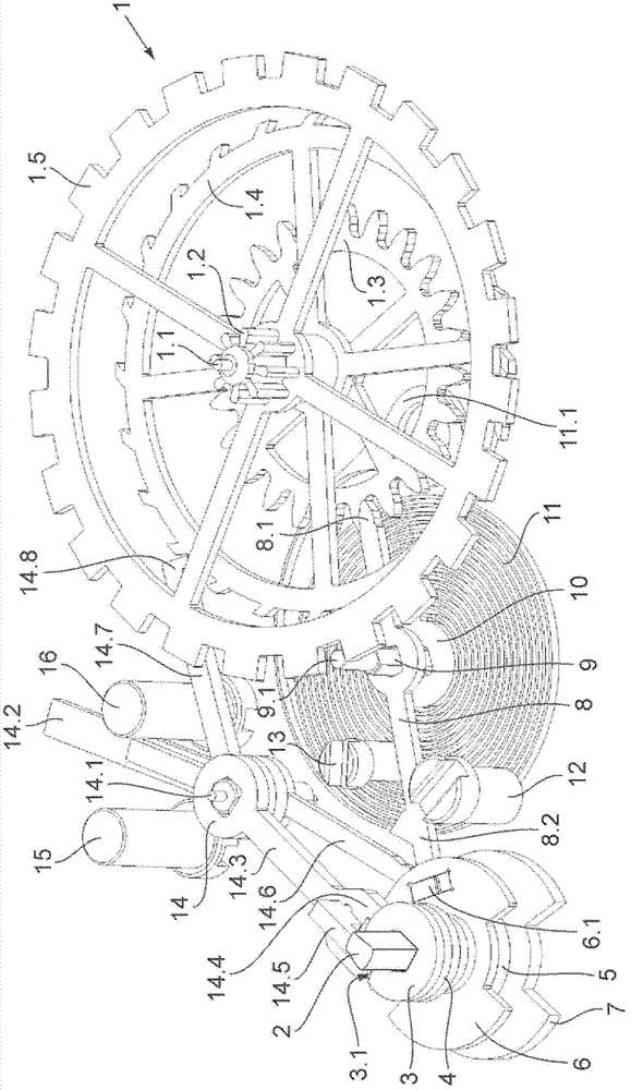 Escapement mechanism, in particular for a clockwork