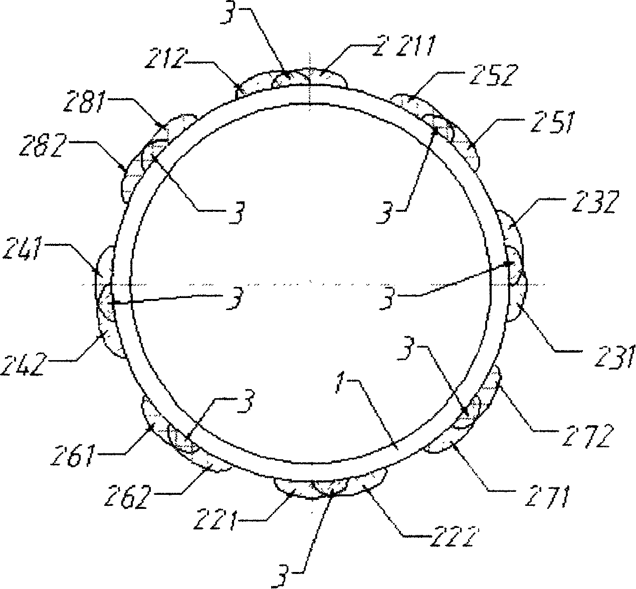 Laser molten overlying process of thin-walled cylindrical device