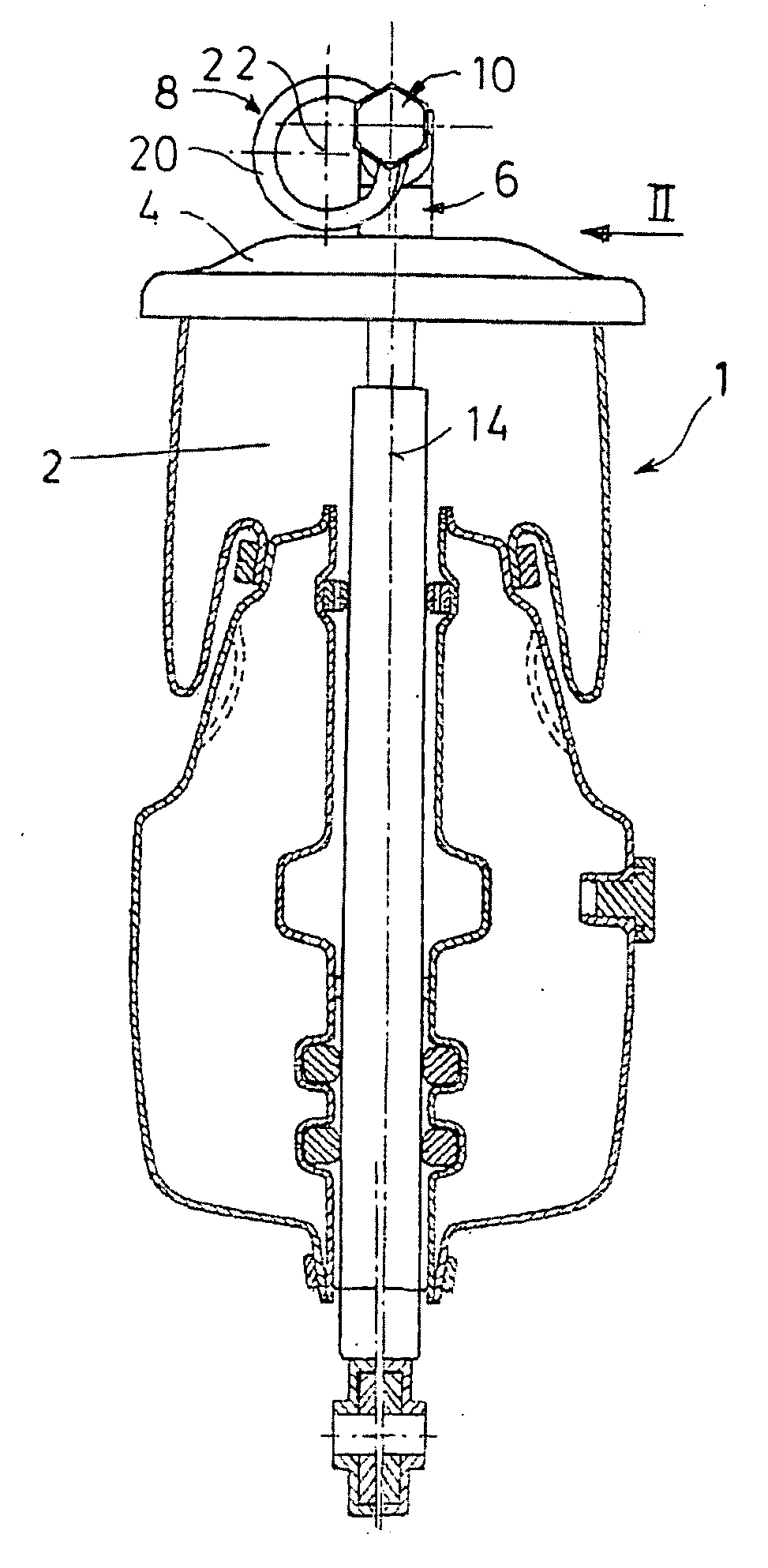 Pressure Medium Connector Unit for a Vehicle Gas Spring