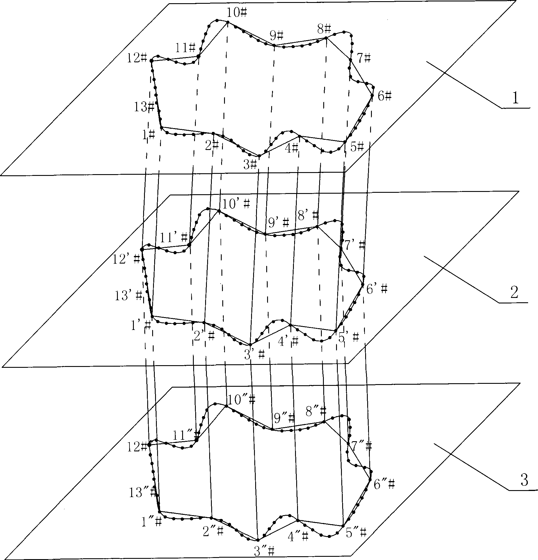 Porous material pore space boundary extracting and quantization method