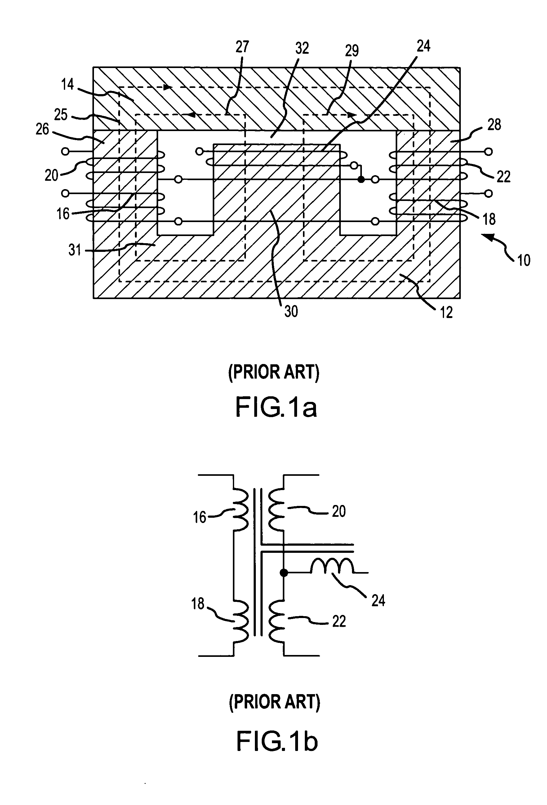 Extended E matrix integrated magnetics (MIM) core