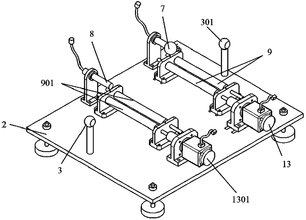 Teaching test table for indoor automobile vibration and noise test