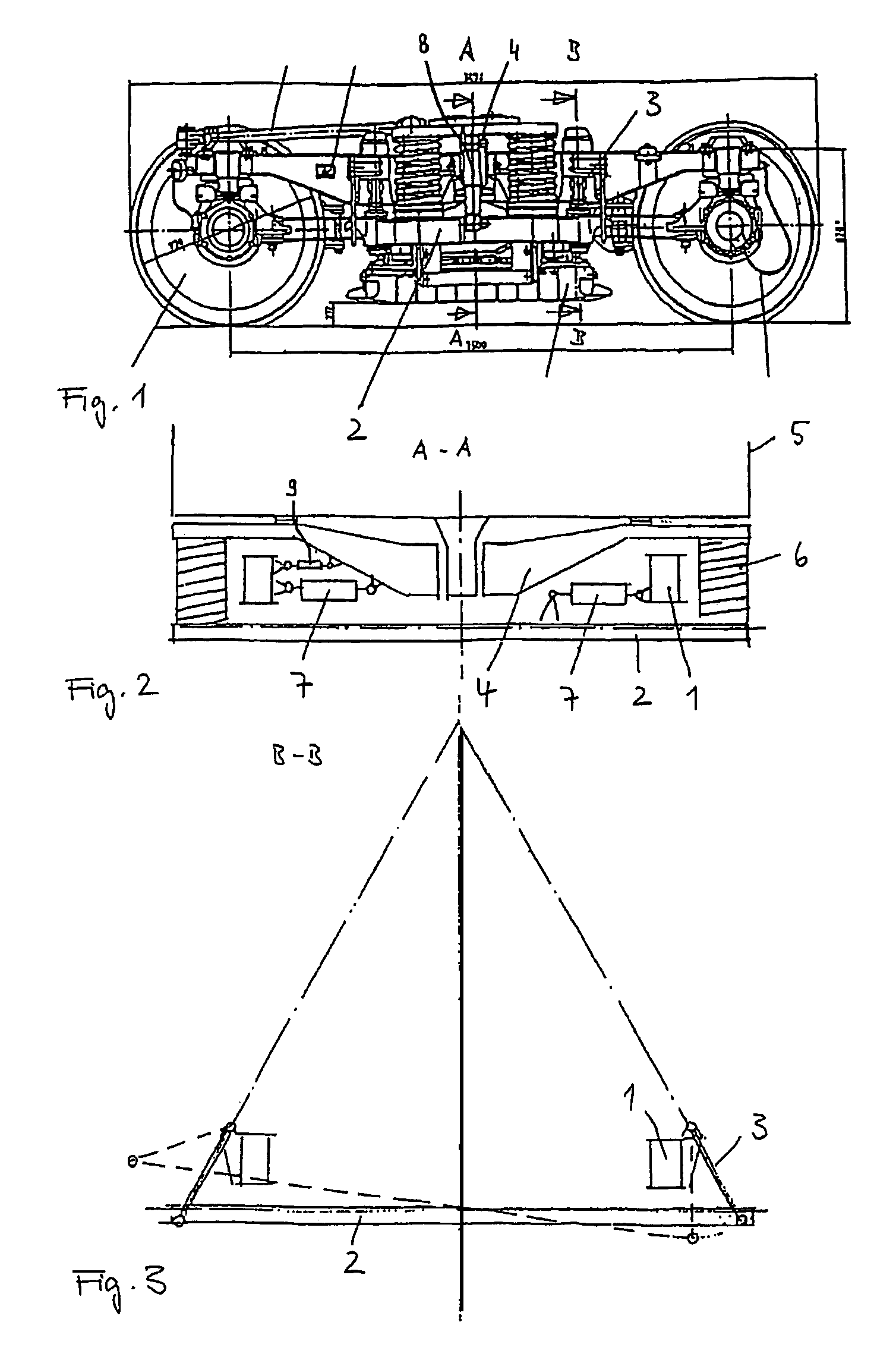 Running gear for rail vehicles