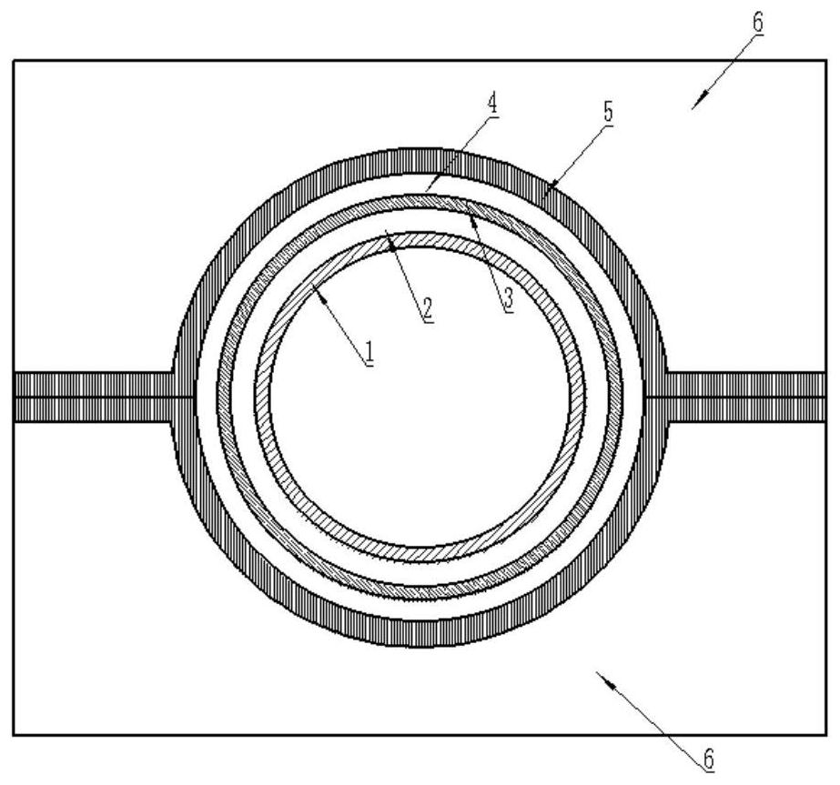 Galvanized pipe-based glass fiber reinforced plastic tree-grain pipe and preparation method thereof