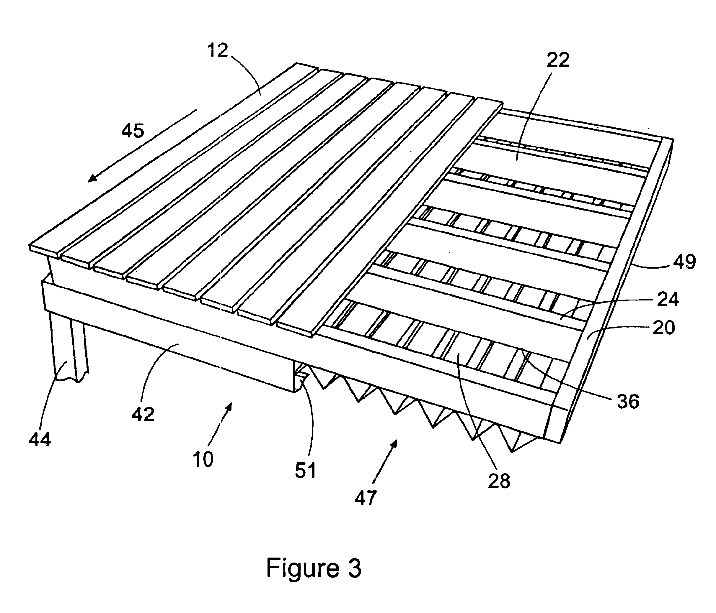 Modular deck drainage system