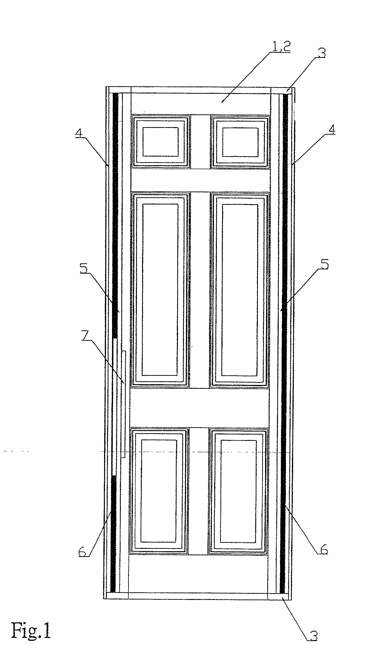 Assembly structure of super-high door