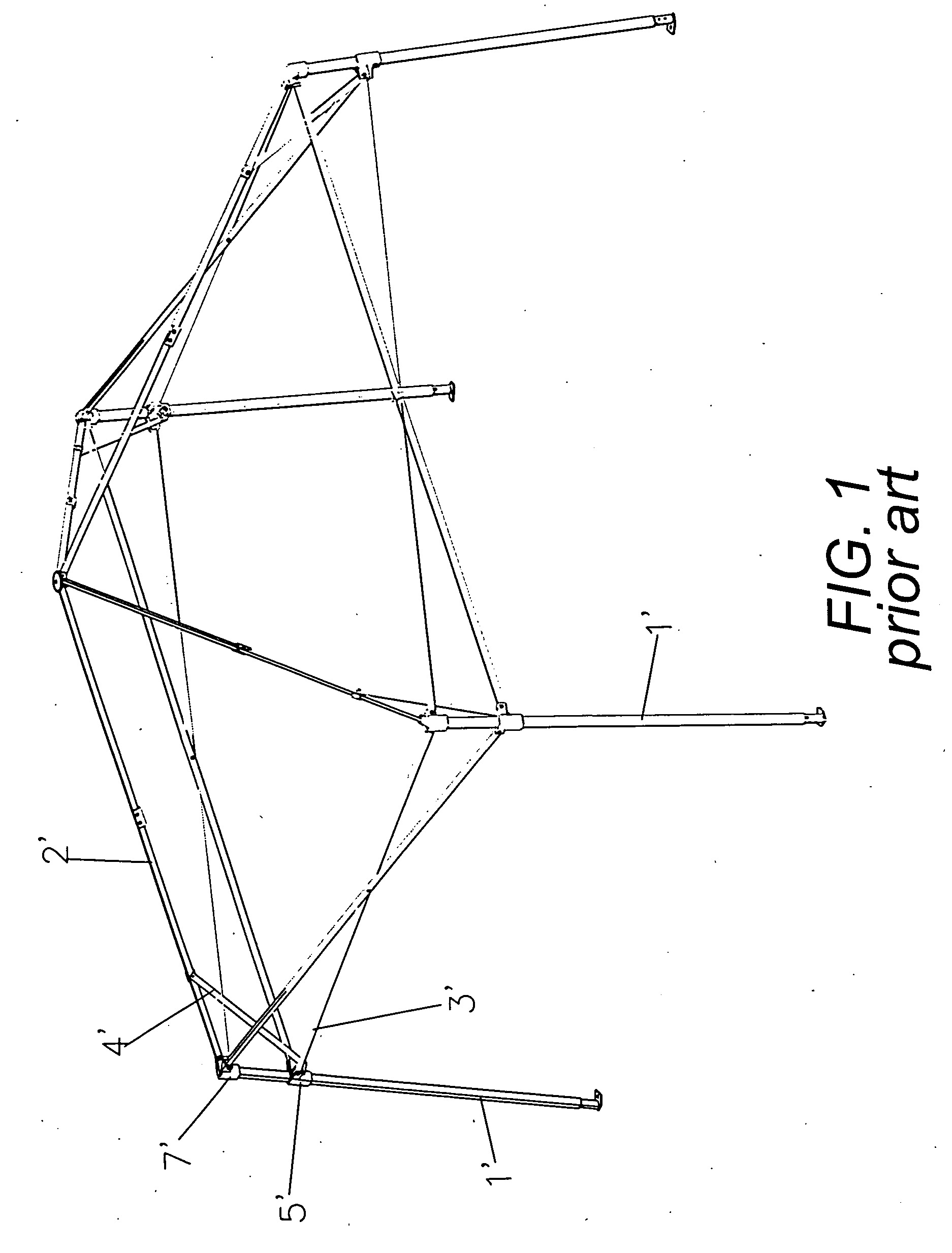 Trut frame of a tent