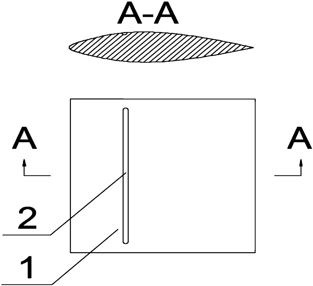 Special configuration blade for improving surface cavitation flow characteristics