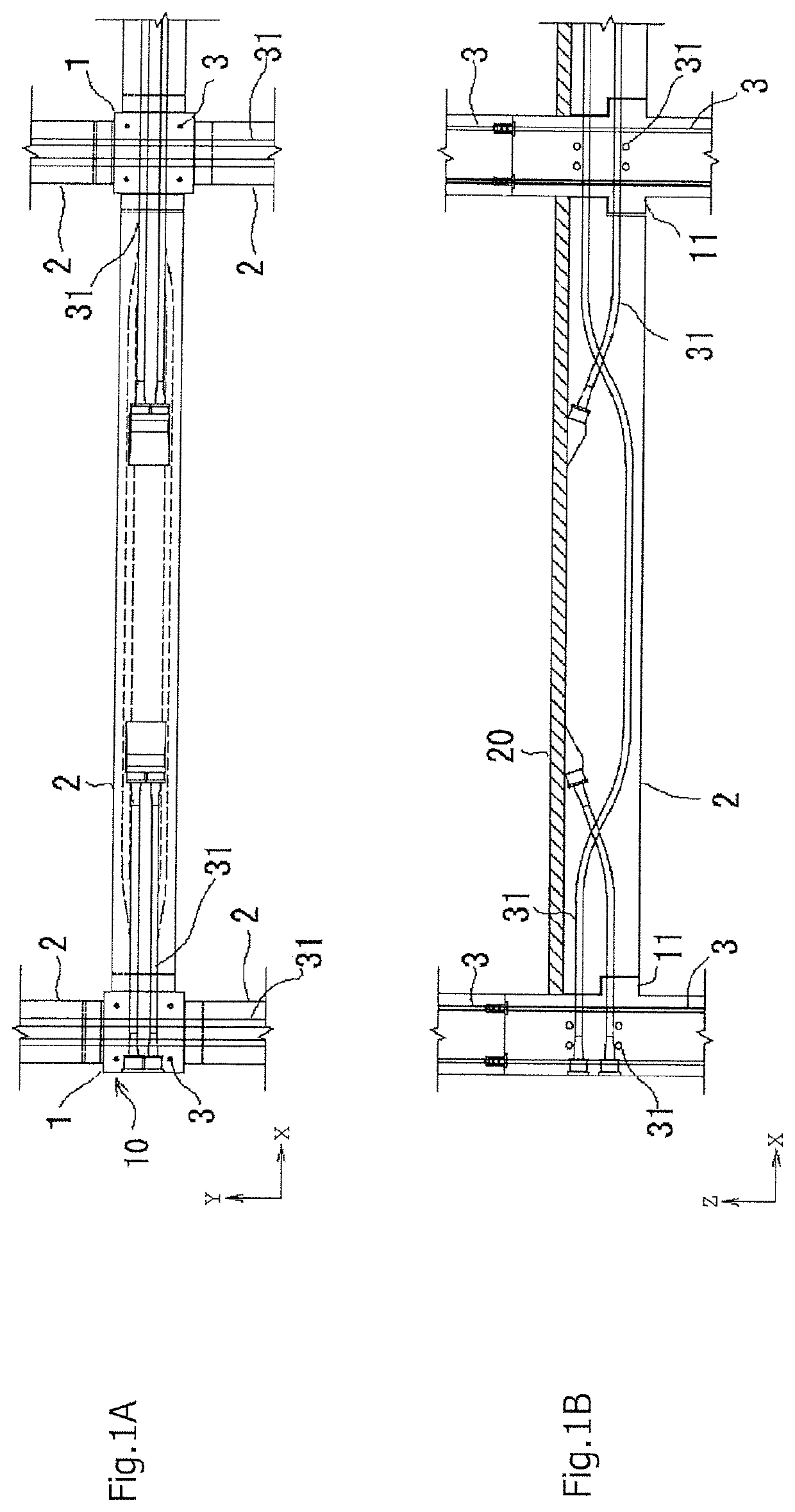 Method of introducing prestress to beam-column joint in triaxial compression