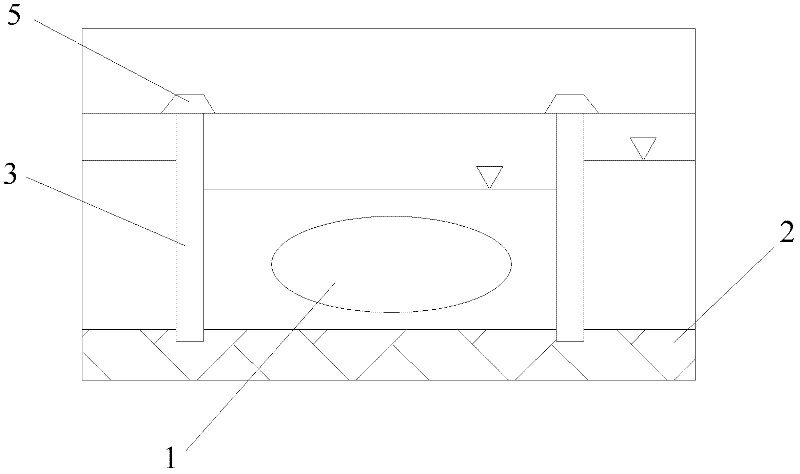 Separation wall for carrying out in situ separation repair on pollution site and construction method thereof