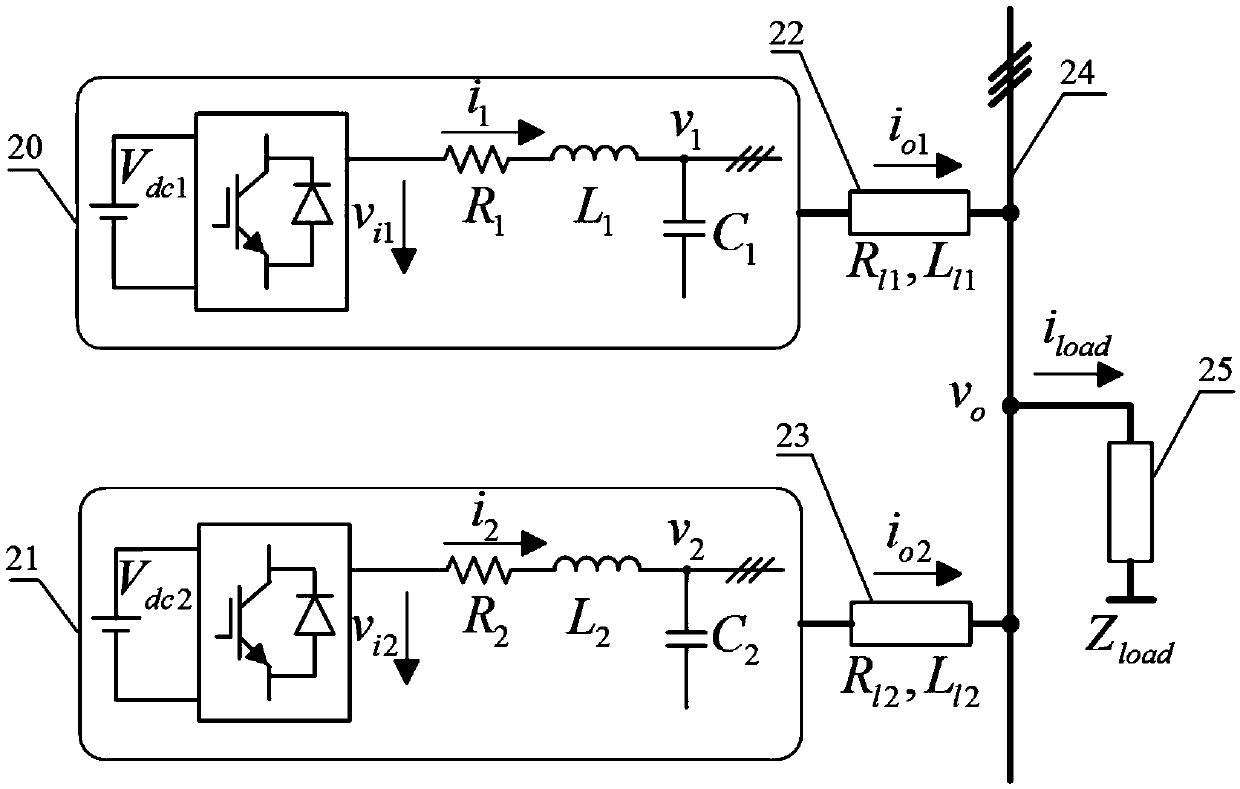 Isolated microgrid multi-phase three-phase inverter parallel system and distributed control method thereof