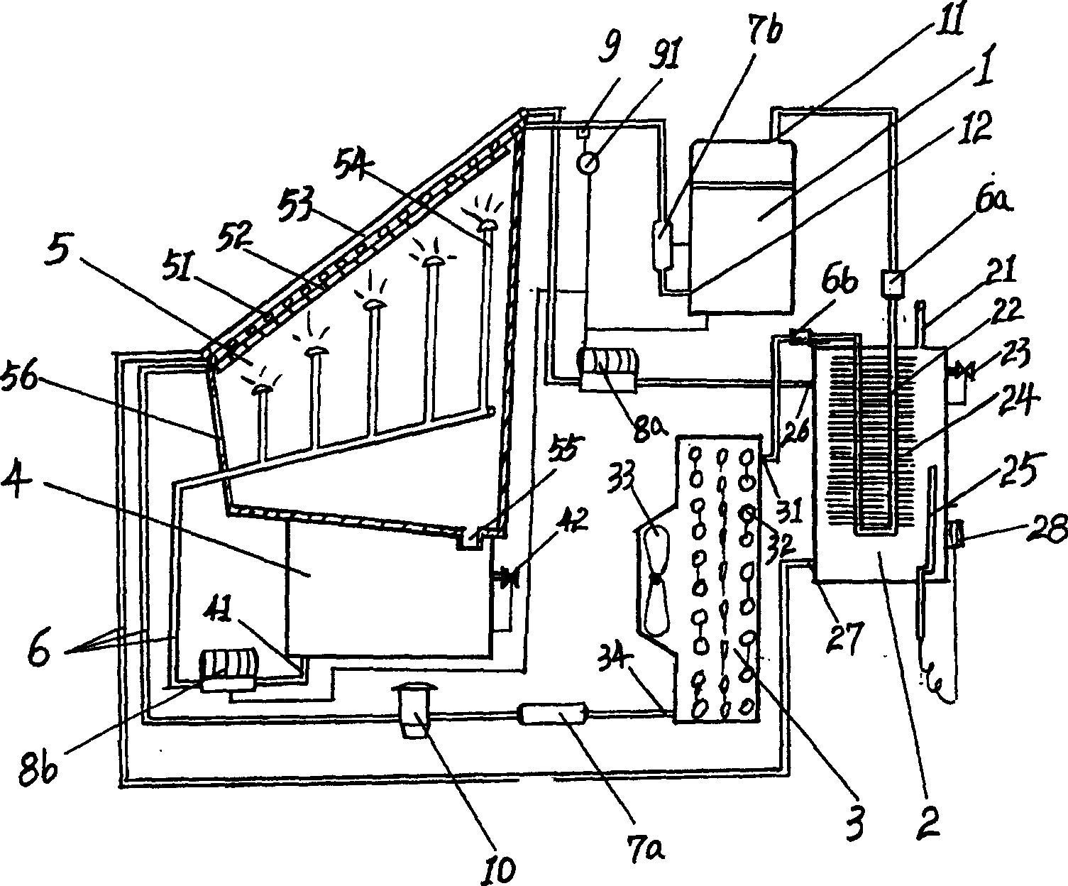 Energy-saving and highly effective ice-making plant