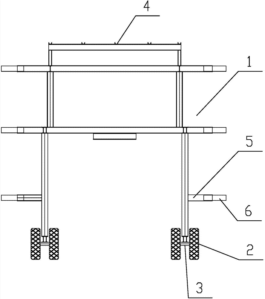 Wheeled moving trolley used for tunnel excavation