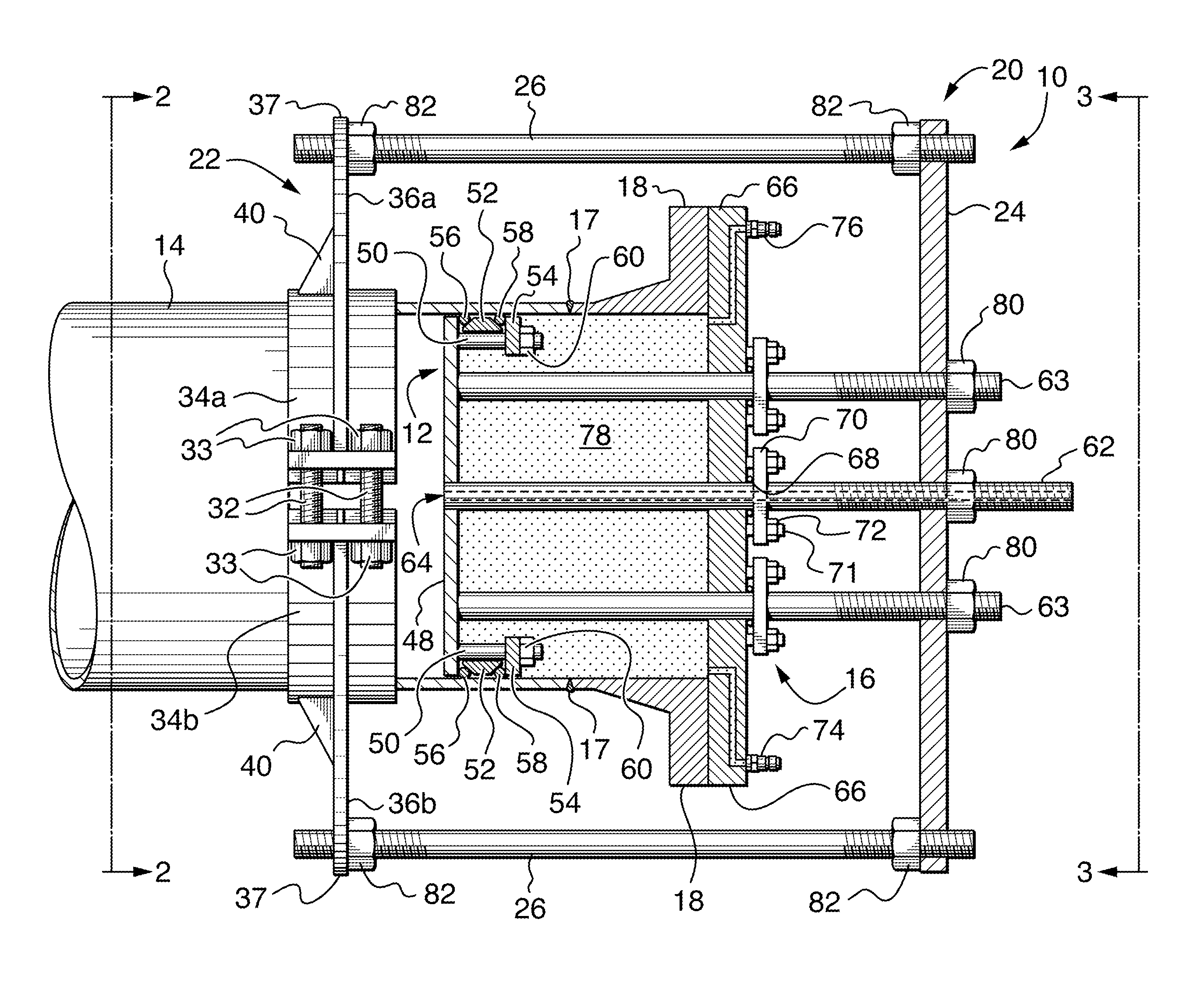 Apparatus and Method for Isolating or Testing a Pipe Segment with Axial Reinforcement