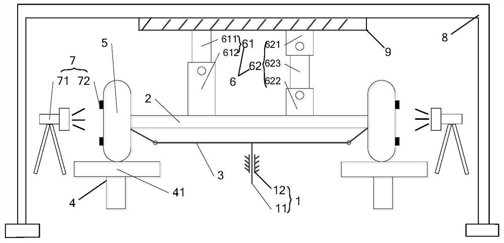 Front axle camber and toe-in change detection device and method