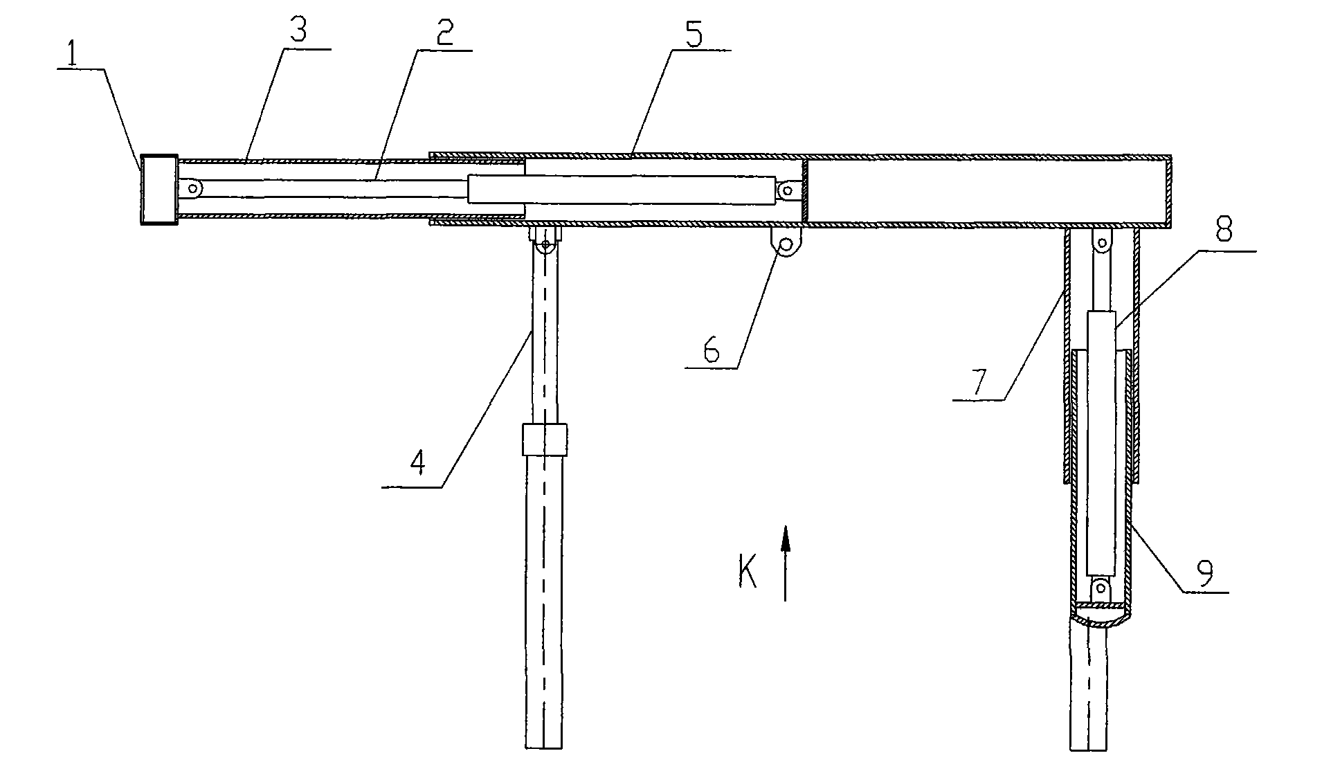 Traction sliding hydraulic support system