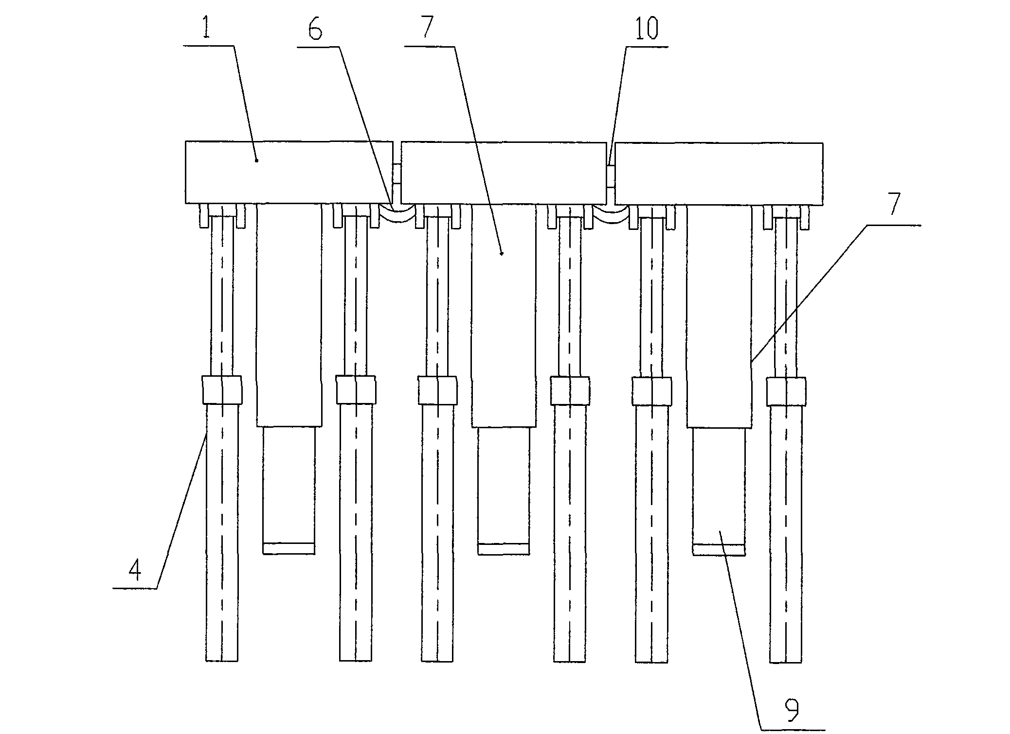 Traction sliding hydraulic support system