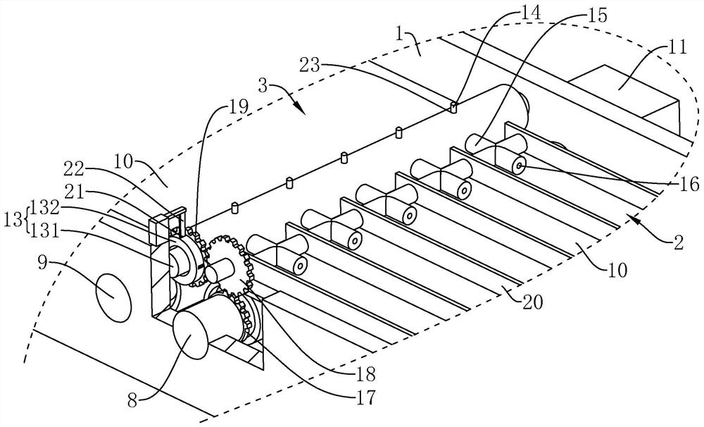 A cross shaft cleaning device