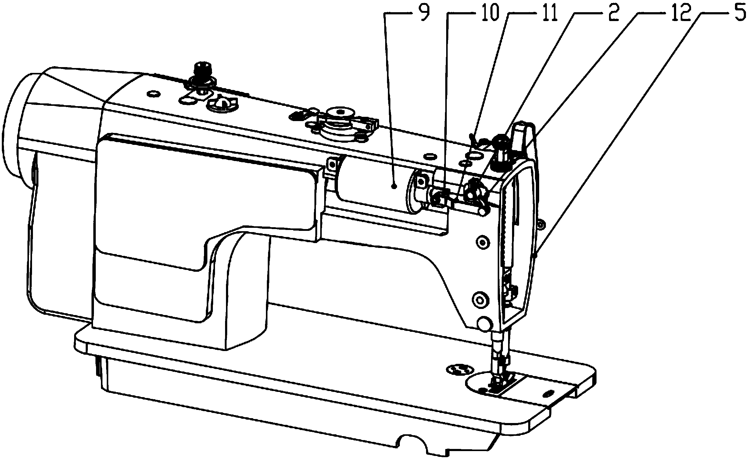 Sewing machine frame and sewing machine pressor foot lifting device thereof