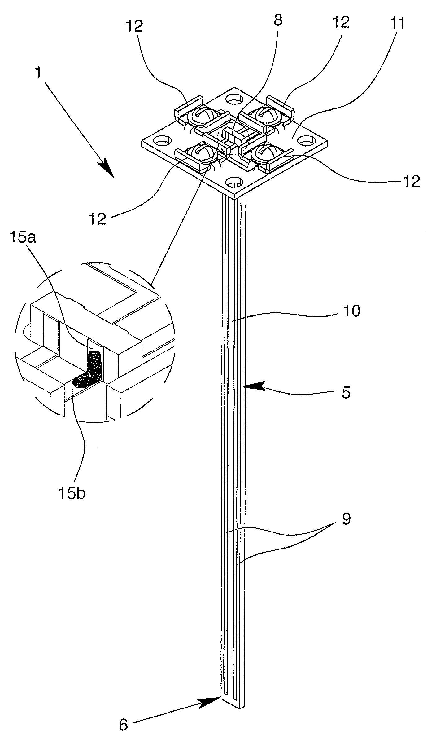 Temperature detector for a contact thermometer