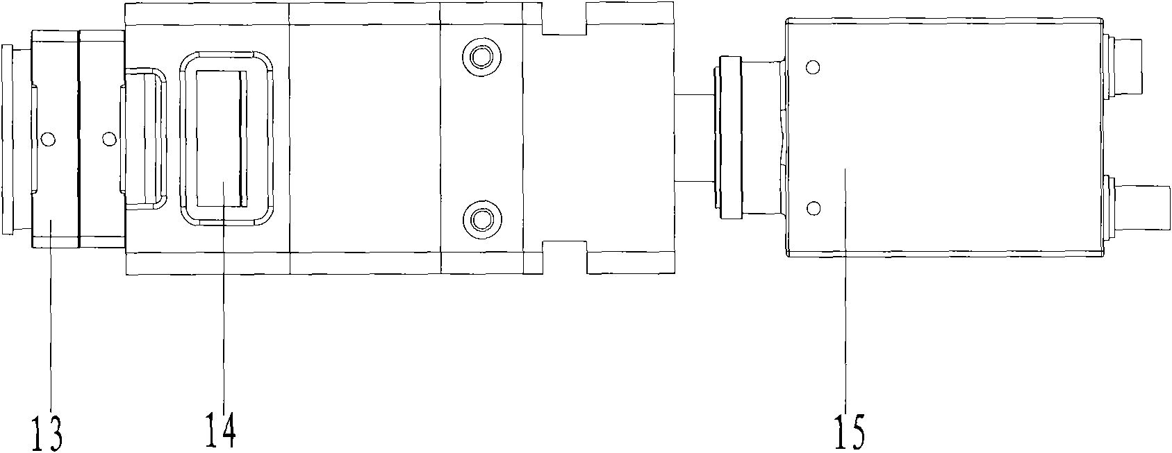 Coaxial image system applied to LED laser cutting device