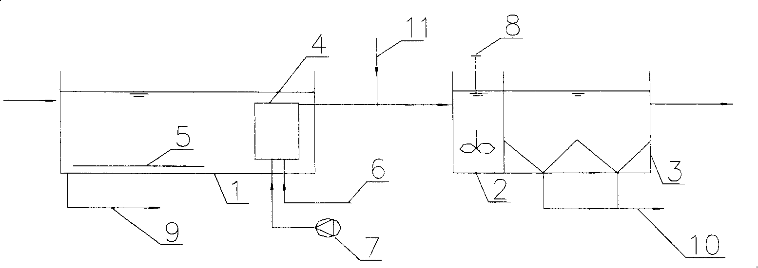 Sewage denitrogenation dephosphorylation treatment method by using biological film to filter