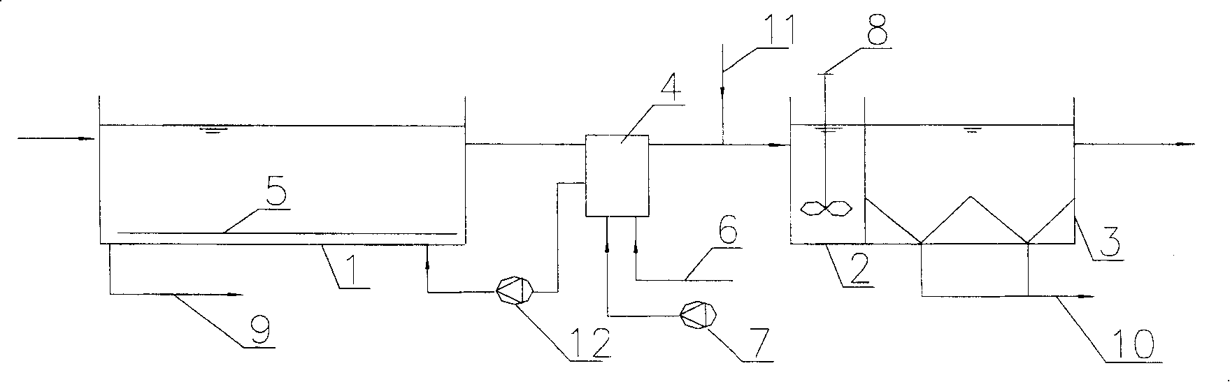 Sewage denitrogenation dephosphorylation treatment method by using biological film to filter