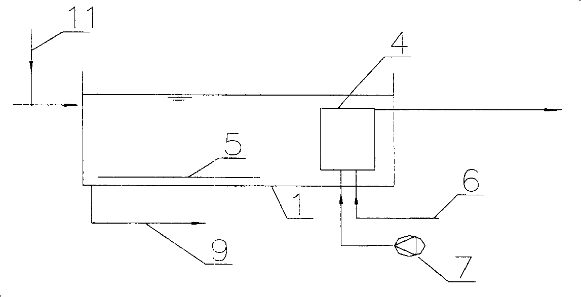 Sewage denitrogenation dephosphorylation treatment method by using biological film to filter