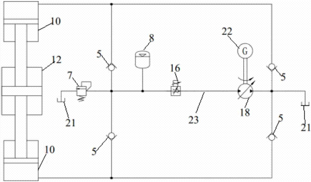 Wave energy electricity generation hydraulic PTO system comprehensive experiment platform and experiment method thereof