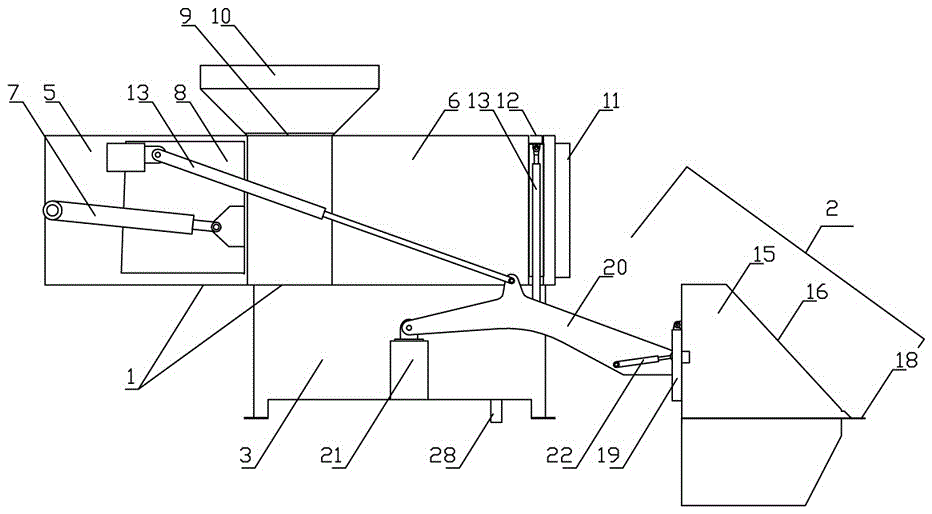 Environment-friendly ground horizontal type waste compacting transfer station