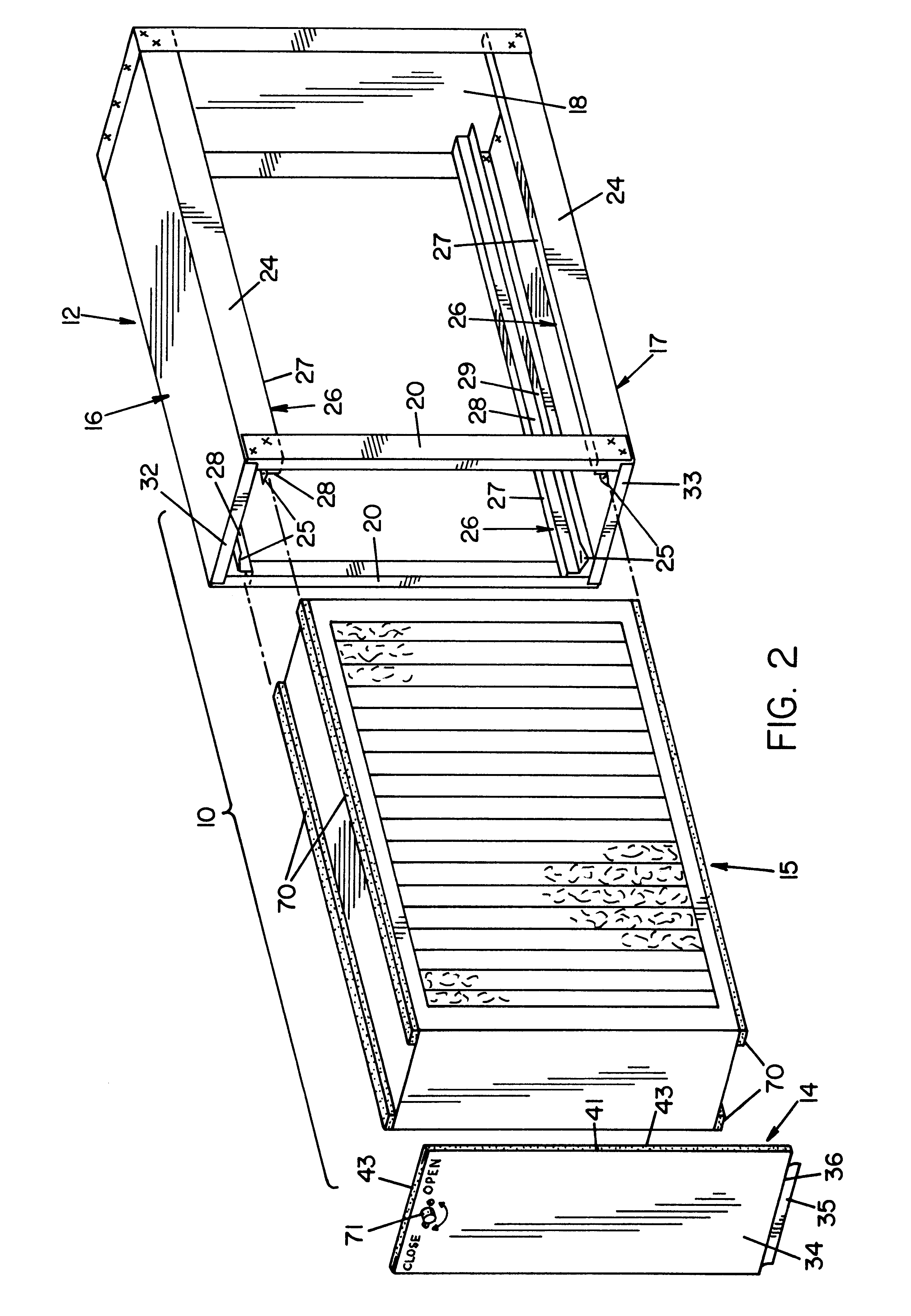 Media filter assembly having replaceable filter element