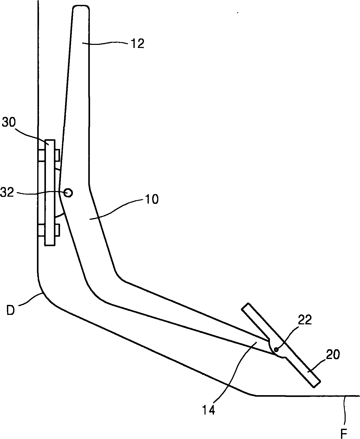 Organ type acceleration pedal assembly employing linear bearing