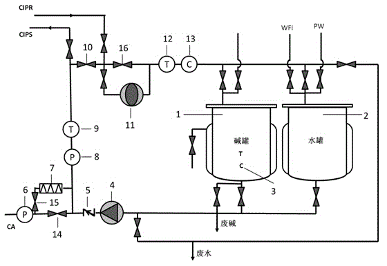 Water-saving cooling type online washing method