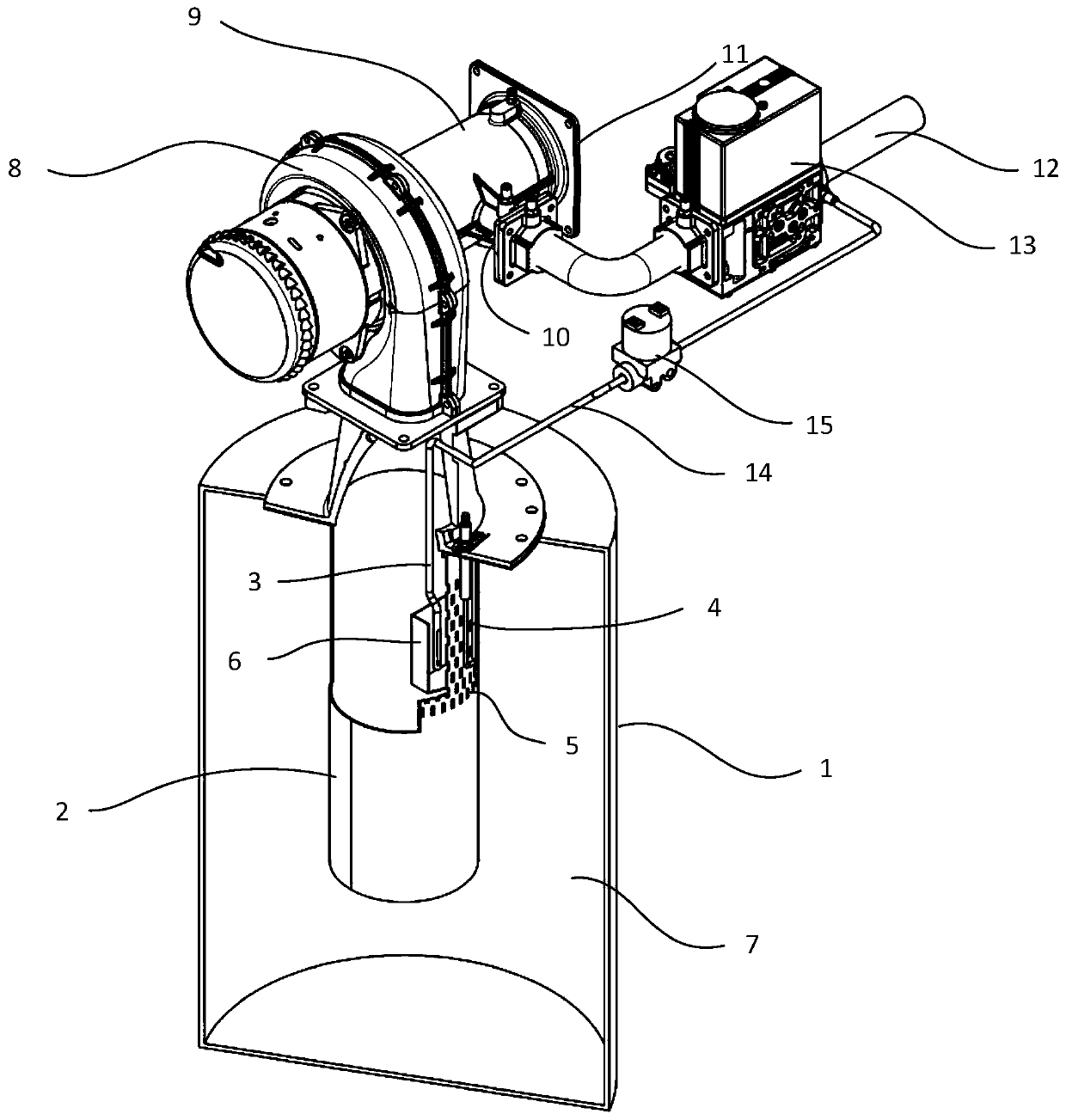 Full-premixing combustion device and full-premixing combustion boiler