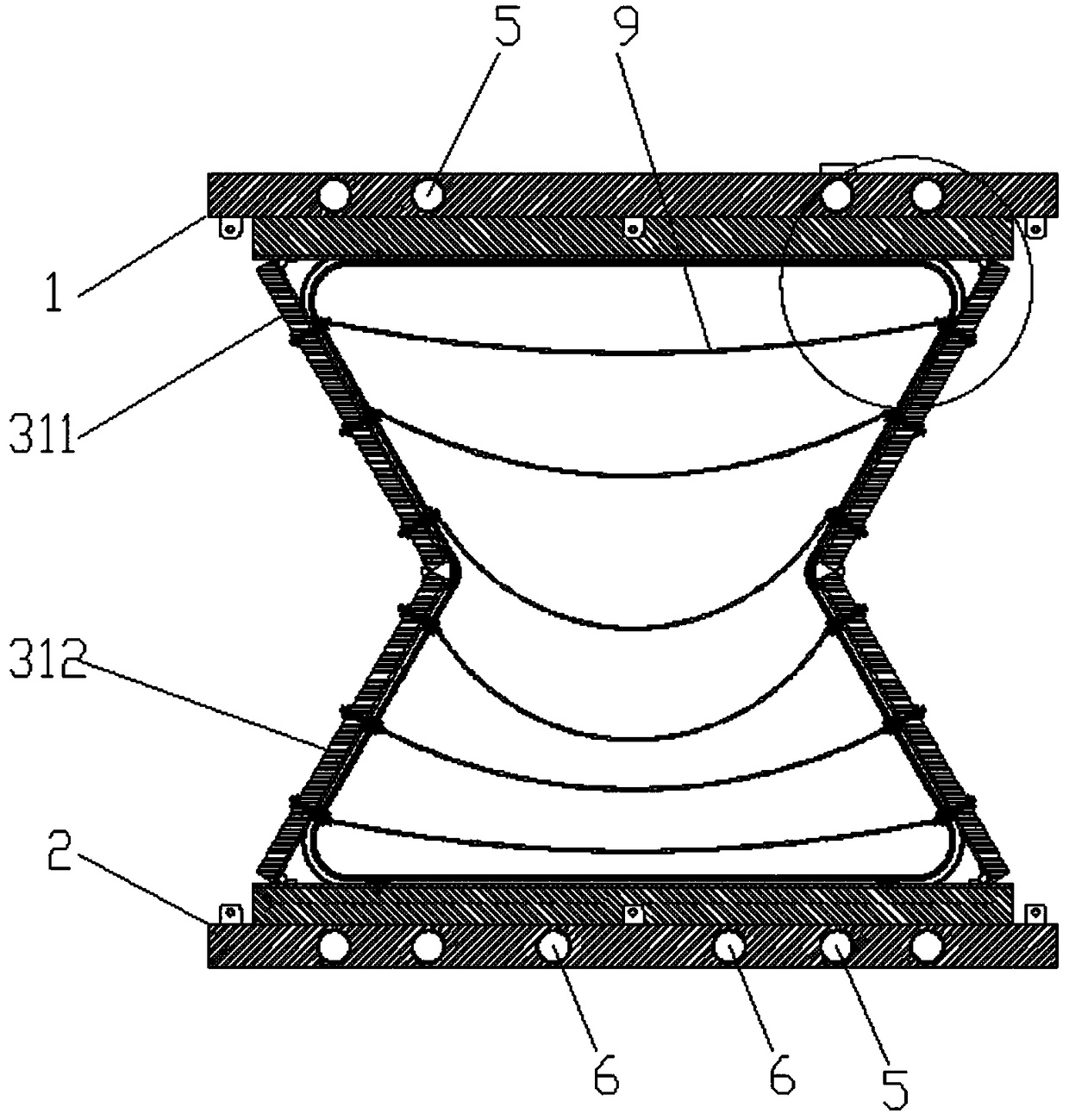 Folding box, pontoon bridge, erection method, pile foundation load device and load providing method