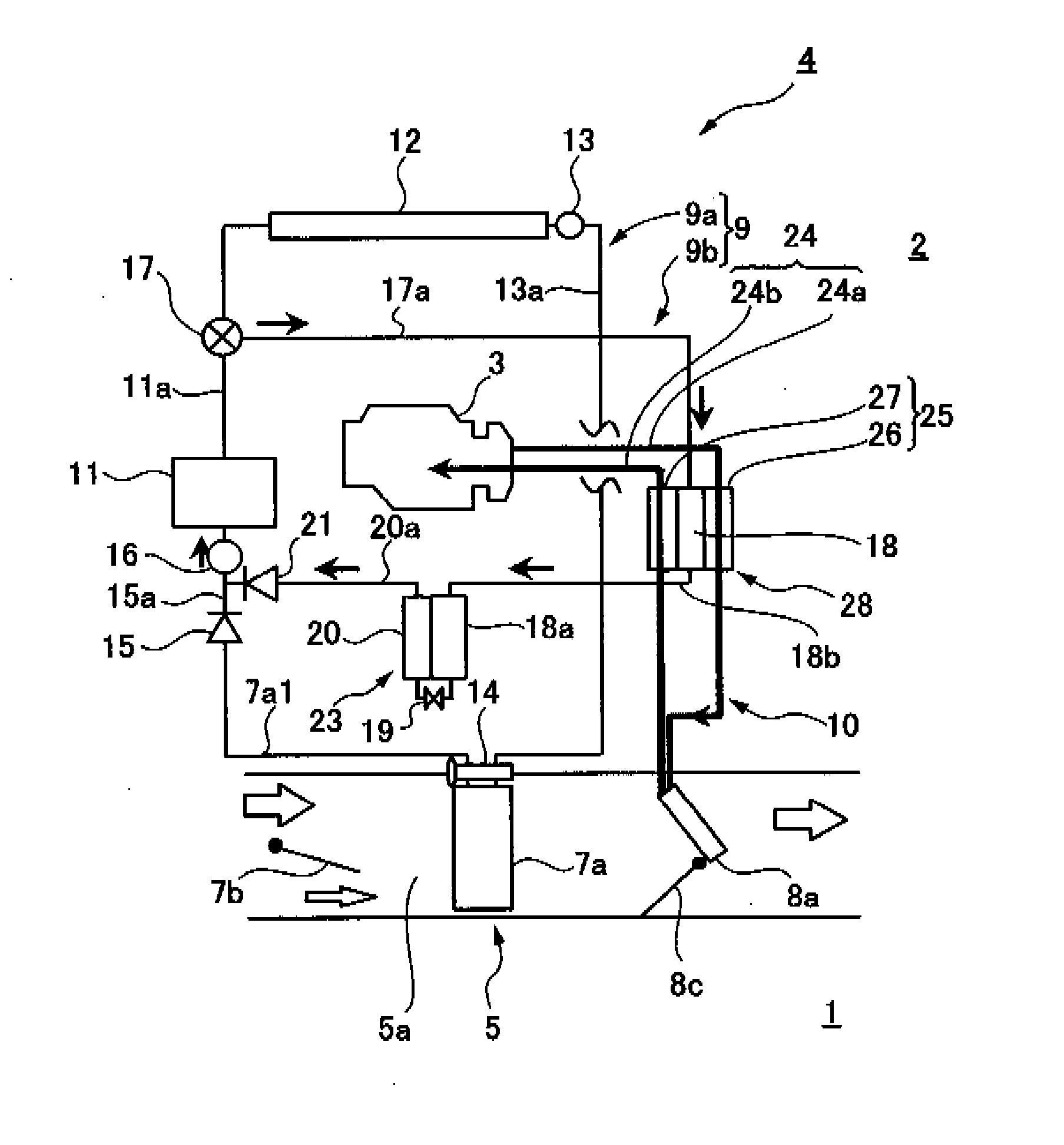 Air conditioning device for vehicle