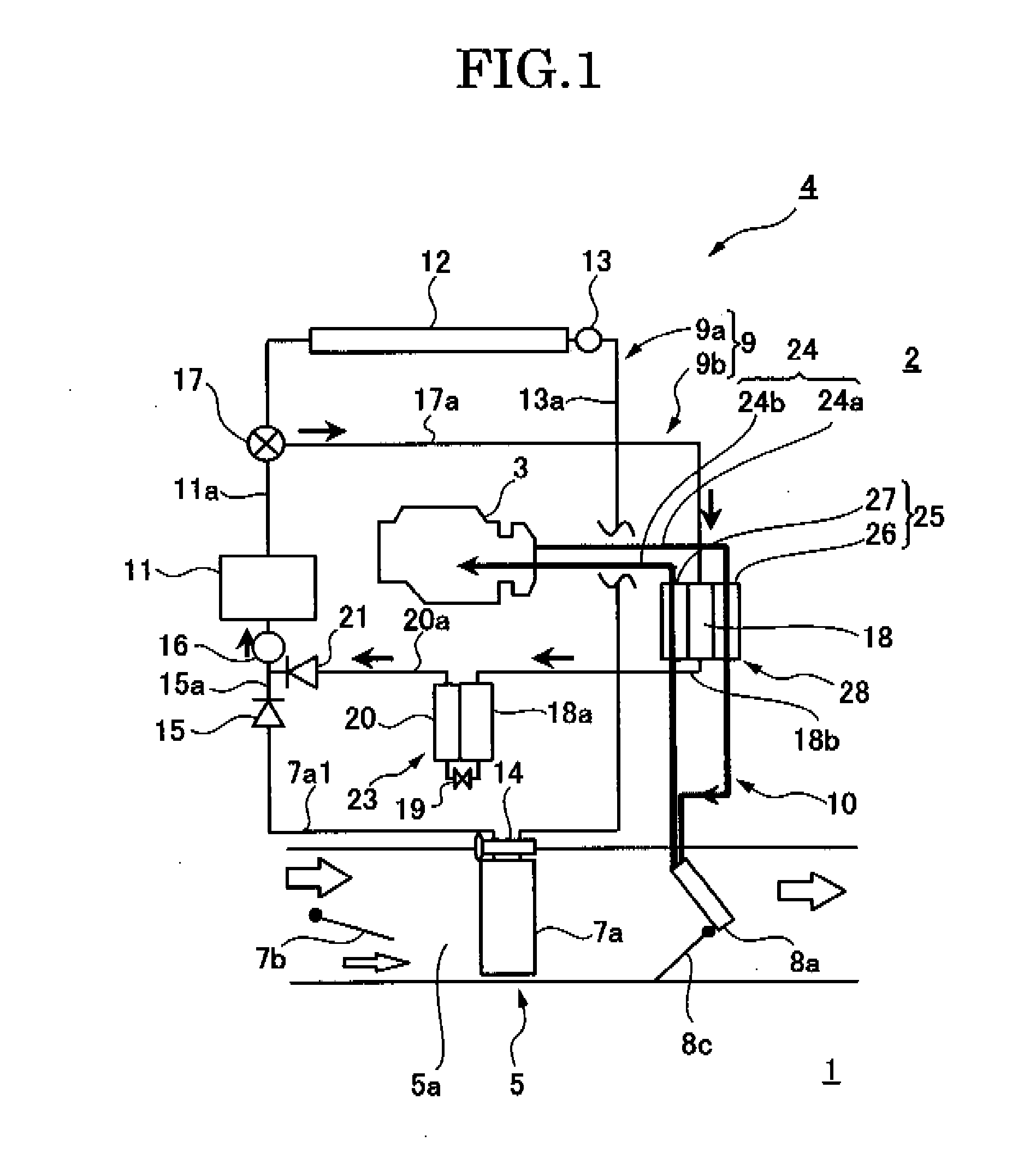 Air conditioning device for vehicle