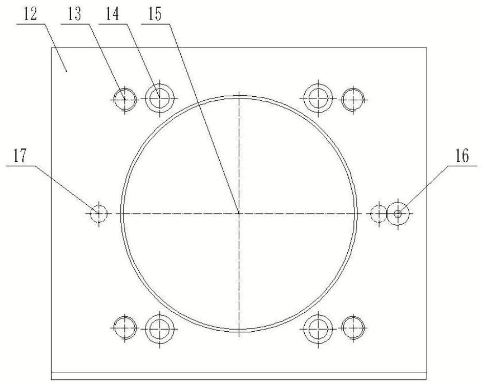 Machining device and method for inclined disc face of rotary motor shell of excavator