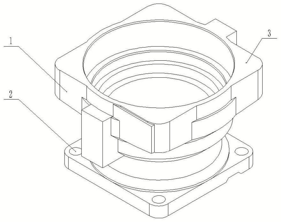 Machining device and method for inclined disc face of rotary motor shell of excavator