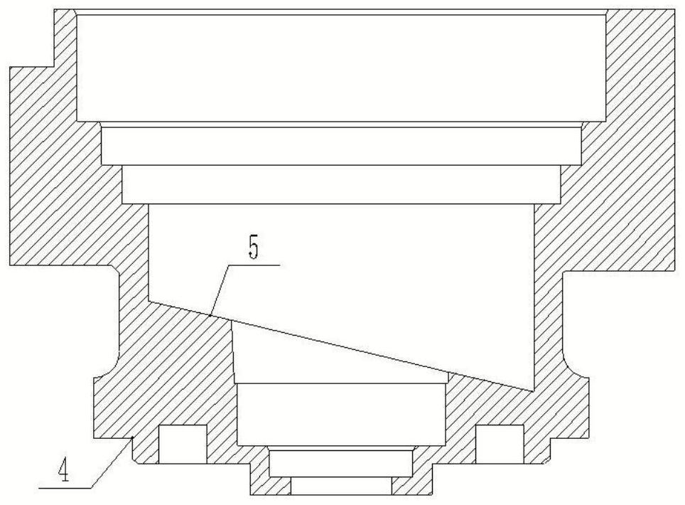 Machining device and method for inclined disc face of rotary motor shell of excavator