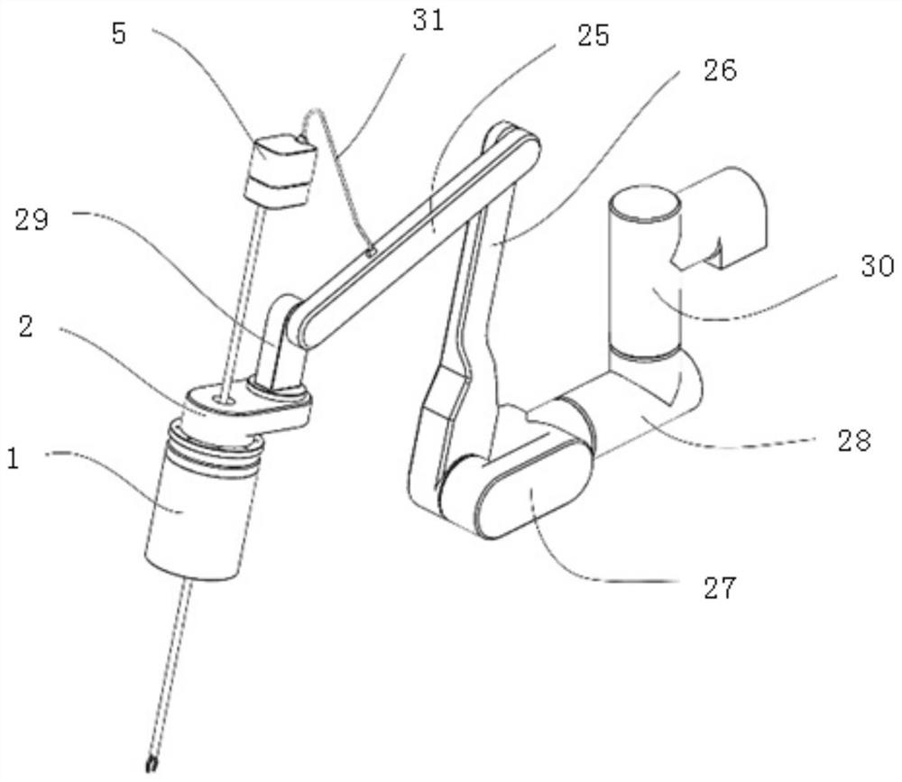 Compact endoscope surgical robot end driving structure