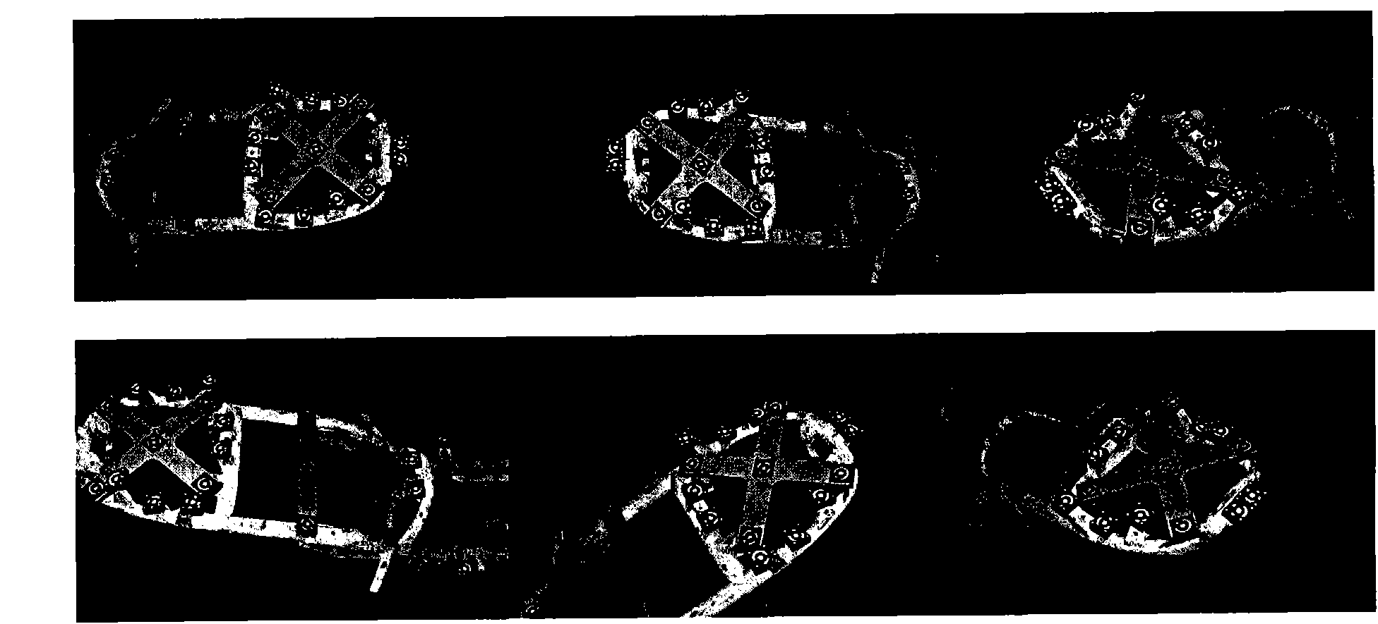 Method for measuring key point of car frame based on coding points and computer vision