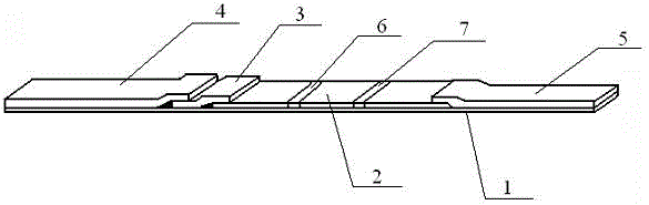 Colloidal gold test strip based on goat pox virus and preparation method thereof